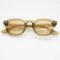 Blake Acetate Unisex Round Sunglasses : Brown Olive