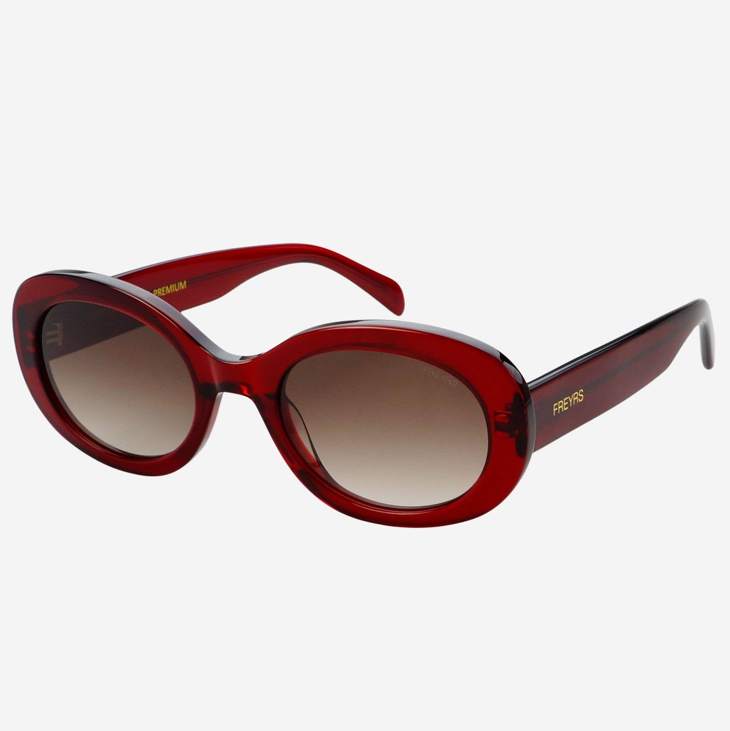 Aria Acetate Womens Oval Sunglasses: Dark Cherry
