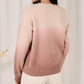 Ombre Gradient Long Sleeve Knit Sweater