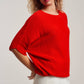 Relaxed Dolman Sleeve Knit Sweater Top
