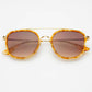 Weston Acetate Round Unisex Sunglasses : Light Tortoise / Brown