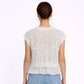Ivory Crochet Layered Sweater Vest