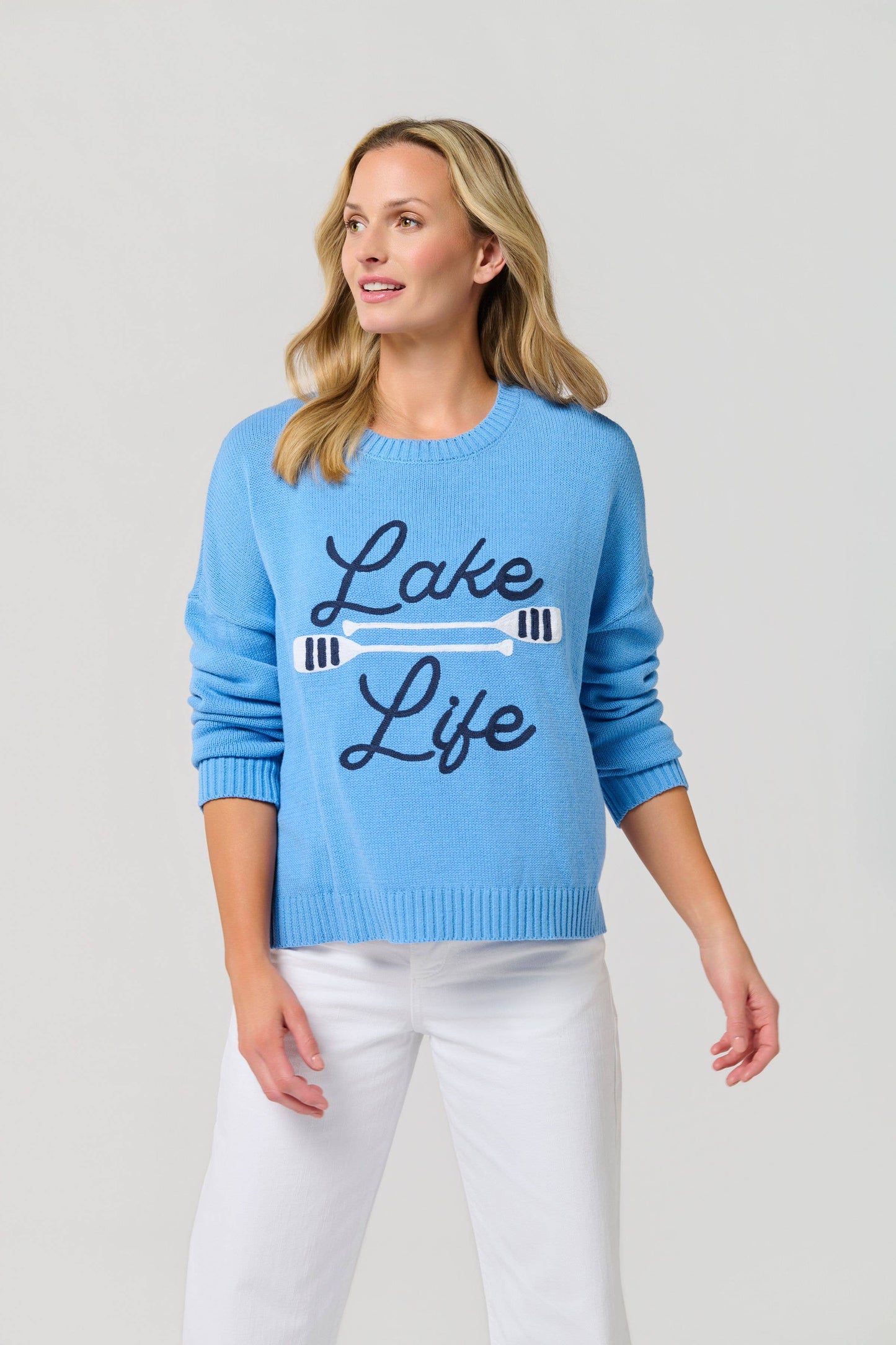 "LAKE LIFE" Relaxed Fit Sweater