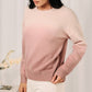 Ombre Gradient Long Sleeve Knit Sweater