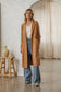 Western Faux Suede Duster Coat