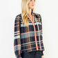 Plaid Long Sleeve Button Top