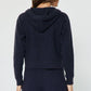 Cropped Knit Hoodie Zip-up