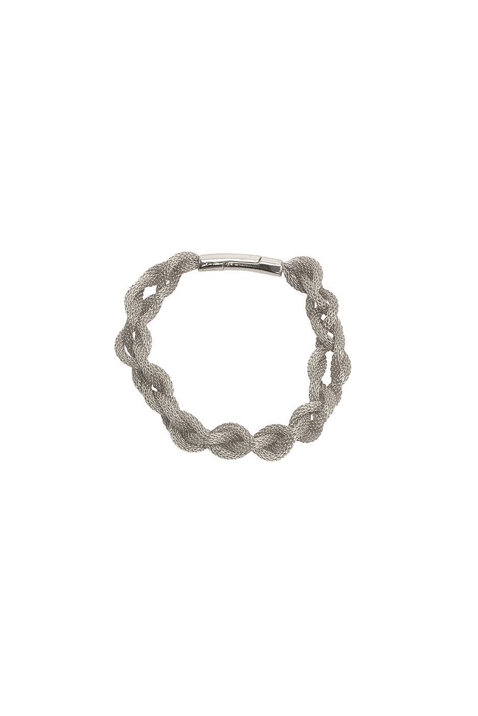Silver Braided Mesh Bracelet