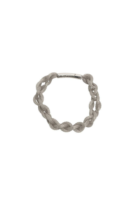 Silver Braided Mesh Bracelet