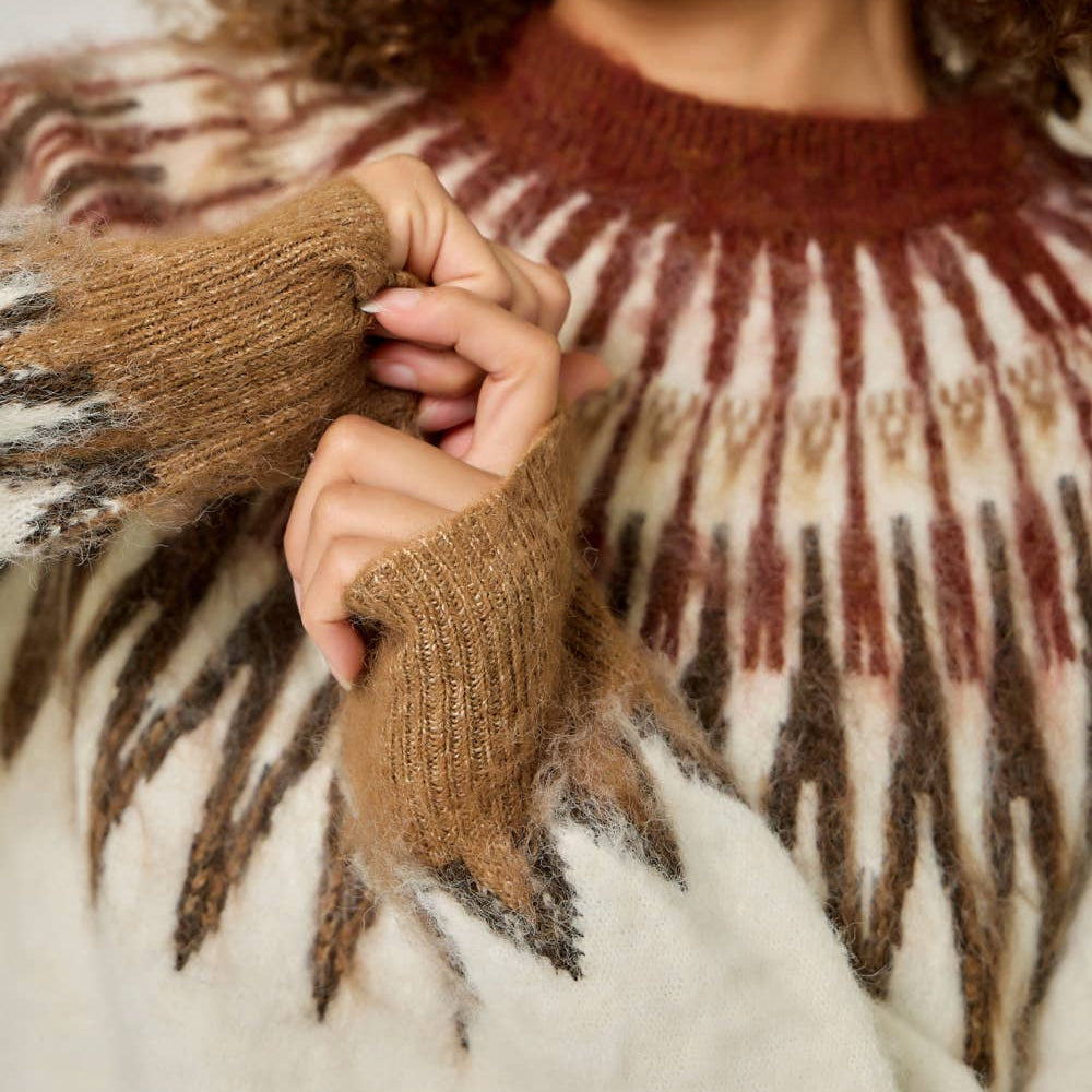 Fuzzy Fair Isle Sweater