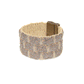 Grey Leather Basketweave Bracelet