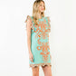 Flutter Sleeve Embroidery Detail Dress