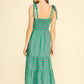 STRIPE TIERED MAXI DRESS