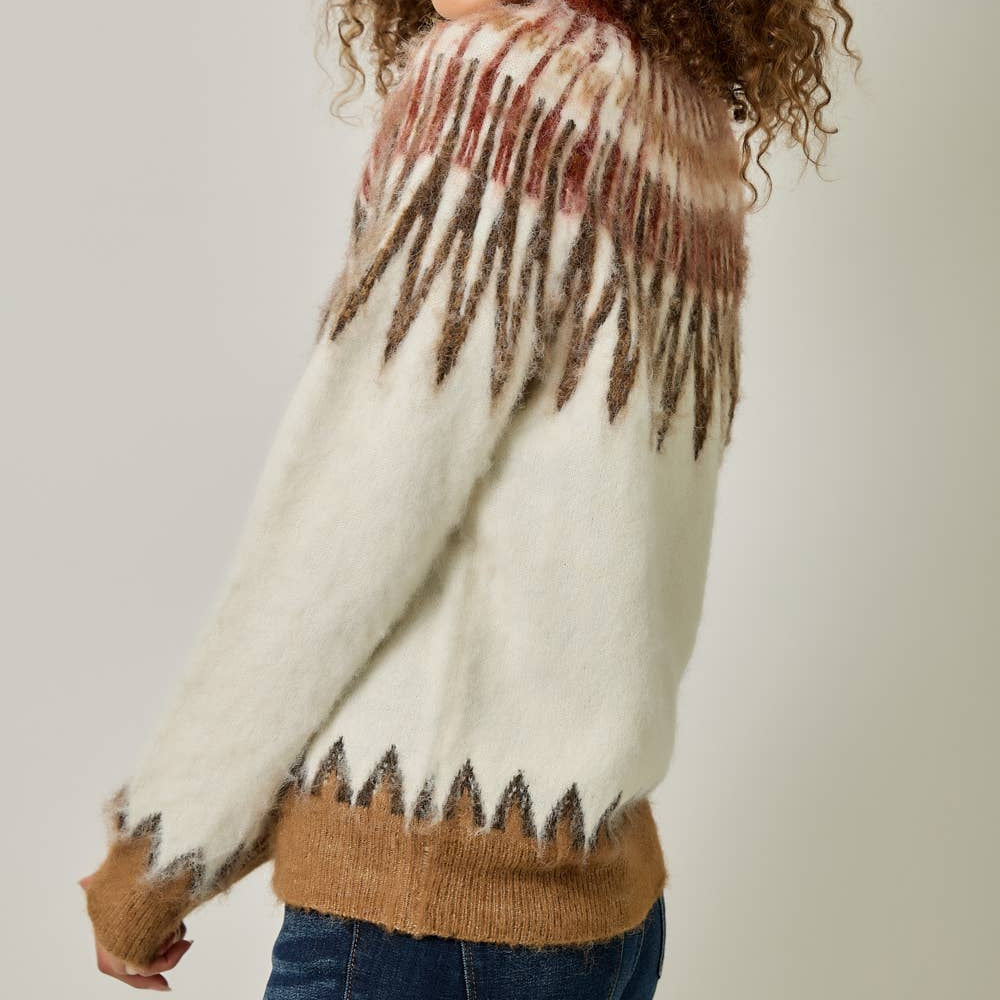 Fuzzy Fair Isle Sweater
