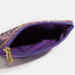 You Can't Afford Me Purple Seed Beaded Coin Purse