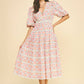 Pink Multi Geometric Pattern Dress