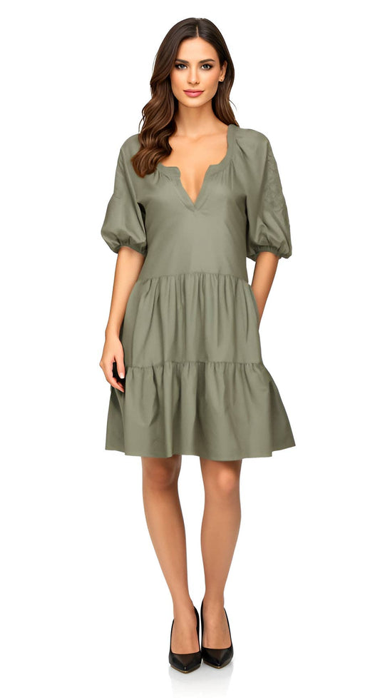 Ayla Split Neck Dress