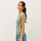 Texture Ribbed Classic Cut Sweater Tank