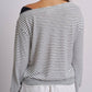 Asymmetrical Striped One-Shoulder Top