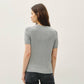 Gray Ultra Soft Basic Short Sleeve Sweater Tee