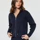 Cropped Knit Hoodie Zip-up
