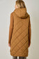 Quilted Puffer Long Hoodie Vest