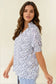 Dot Print Short Sleeve Blouse