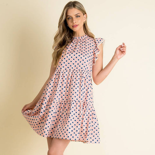 Print Tiered Dress