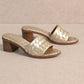 Riley Gold Weave Heel Sandal