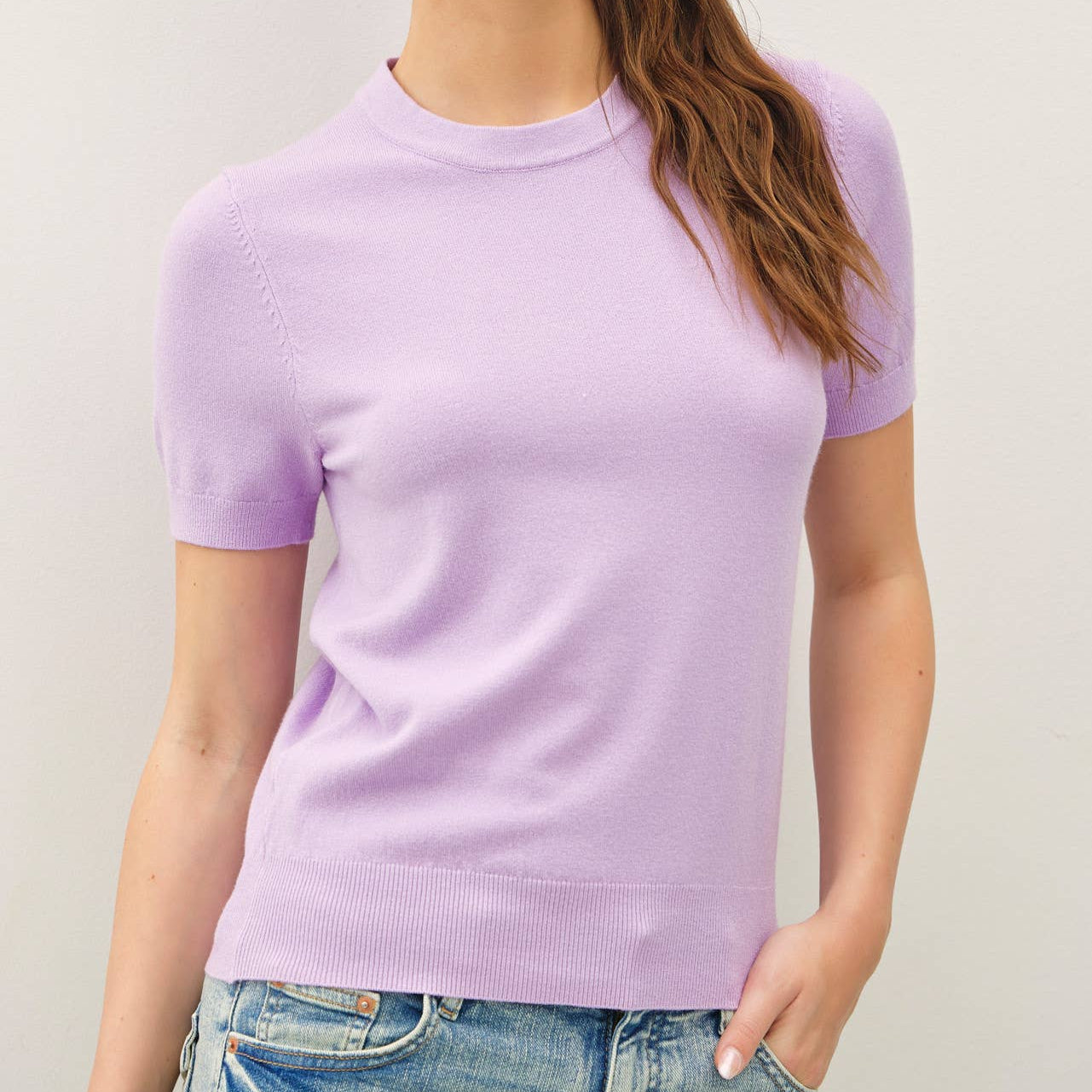 Basic Short Sleeve Sweater Top