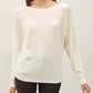 Dolman Sleeve Fine Gauge Boatneck Sweater