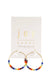 Rainbow Gold Endless Hoop Glass Bead Earrings