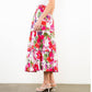 Pink Long Floral Pattern Skirt