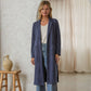 Western Faux Suede Duster Coat