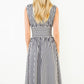 Sleeveless Vertical Striped Zippered Dress