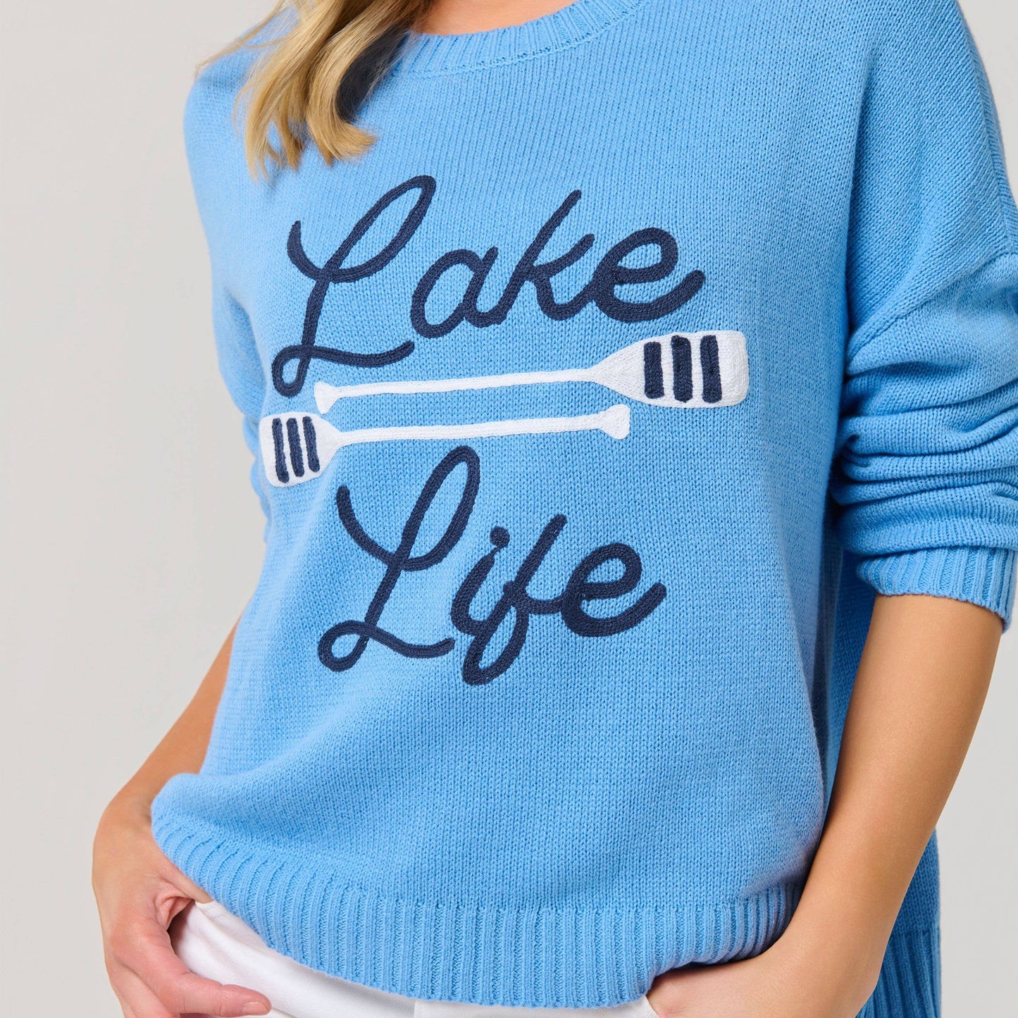 "LAKE LIFE" Relaxed Fit Sweater