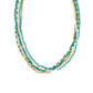 Turquoise and White 5 Row Beaded Necklace