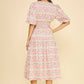 Pink Multi Geometric Pattern Dress