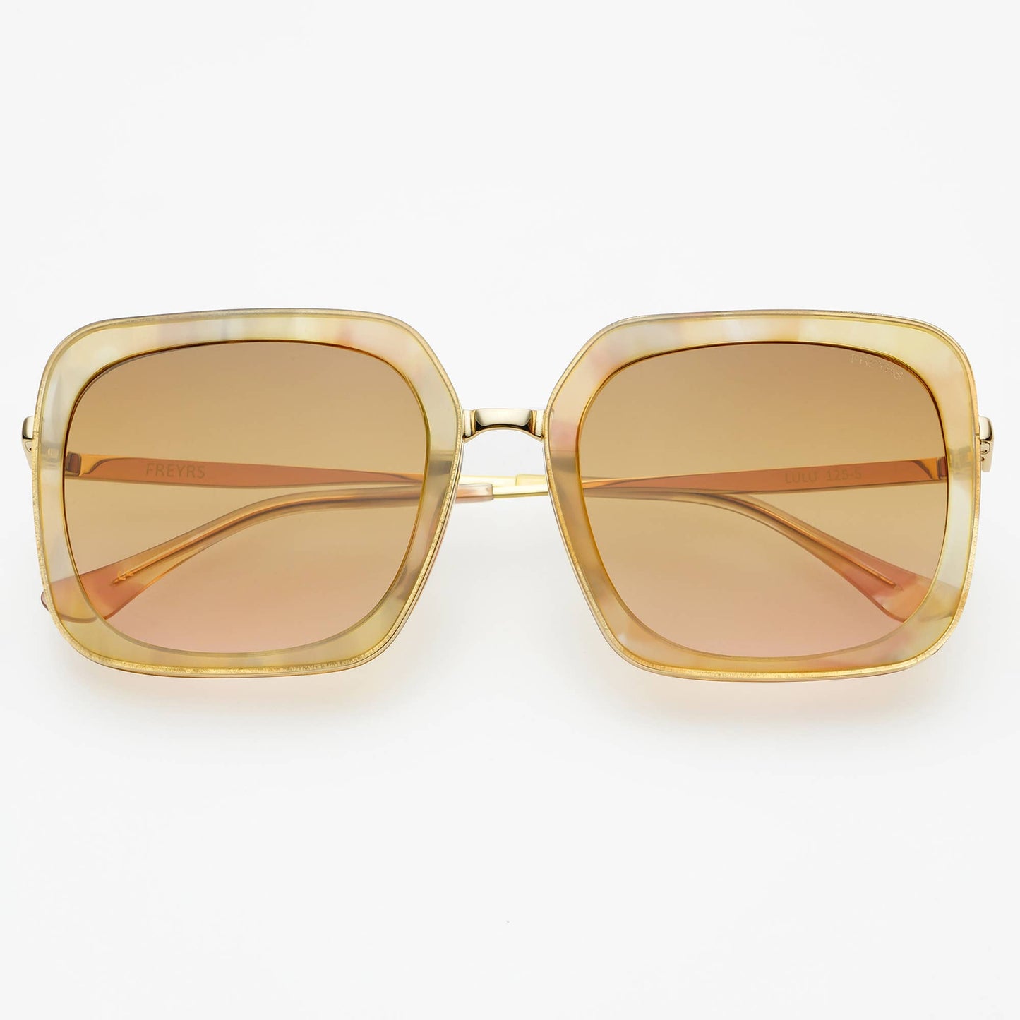 Lulu Acetate Womens Square Sunglasses  : Yellow Pearl