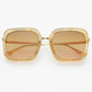 Lulu Acetate Womens Square Sunglasses  : Yellow Pearl