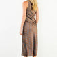 One Shoulder Polka Dot Dress With Cinched Side
