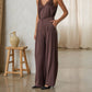 Eco-Friendly Recycled Poly Pleated Wide Leg Pants