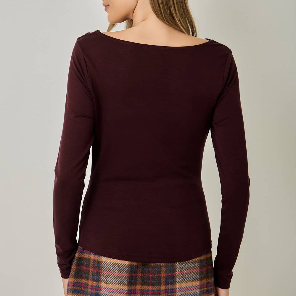Asymmetrical Draped Ribbed Top