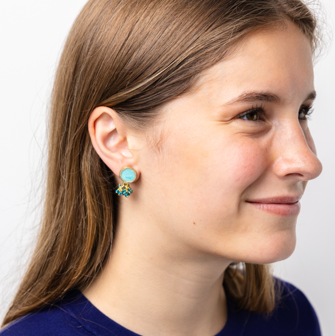 Kimberly Enamel Earring Turquoise