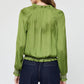 Surplice V-Neck Blouson Blouse