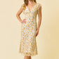 Floral Chiffon Ruffle Midi Dress