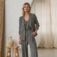Eco-Friendly Recycled Poly Shirred Sleeve Blazer