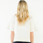 Ivory Short Sleeve Crew Neck Top
