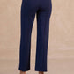 Navy Straight Leg Ponte Pants