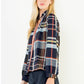 Plaid Long Sleeve Button Top